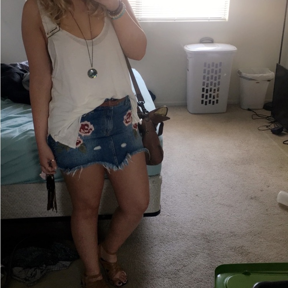 Free people denim mini skirt - Picture 8 of 8